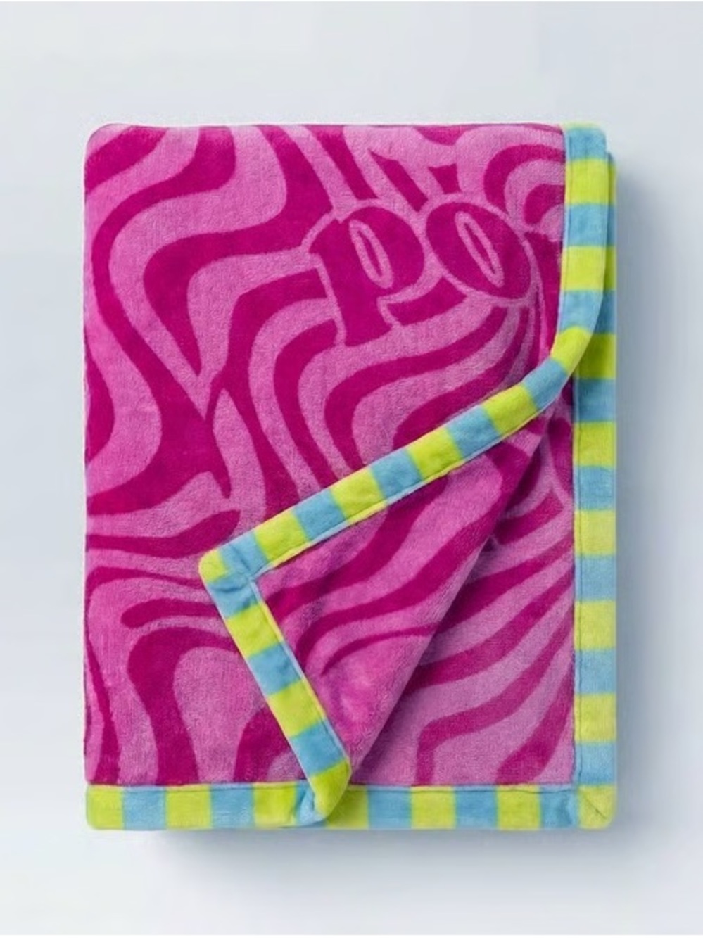 Poppi Dorm Throw Blanket Pink
